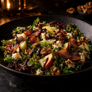 Ensalada 450° de Queso de Cabra y Guanciale