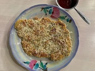 ШНІЦЕЛЬ З ТЕЛЯТИНИ З СОУСОМ BBQ (150/30g)