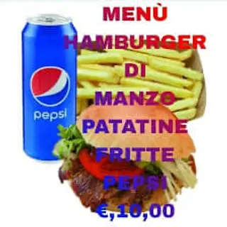 Chicken burger menu