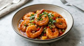 Gambas Con Salsa Agridulce