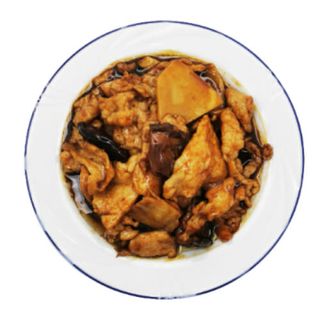 Cerdo Con Bambú Y Setas Chinas