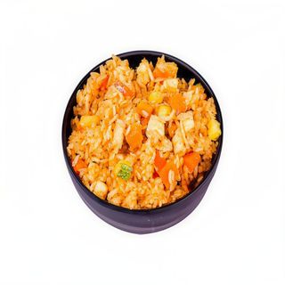 Arroz Con Pollo Y Salsa Soja