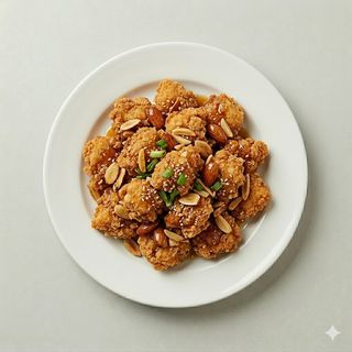 Pollo Frito Con Almendras