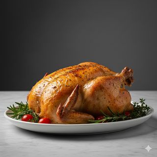 Menú pollo asado al horno