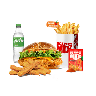Menú Krispper Spicy + Complemento + King MiX Sweet Chilli