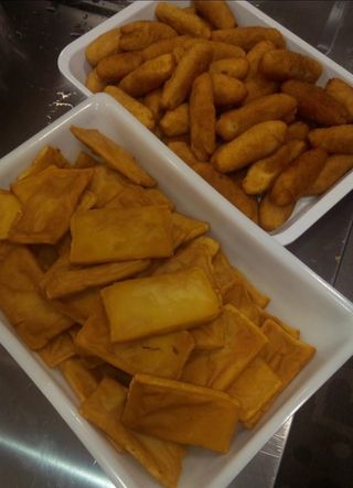 Panelle, patatine e crocche