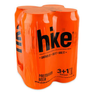 Пиво Hike Premium світле з/б (4*0,5л)