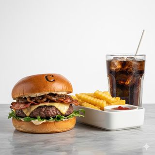 Oferta Hamburguesa Coffee Bus + Bebida + Patatas