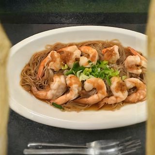 40. Gambas Con Ajo Y Fideos Chinos