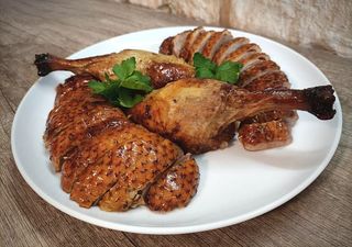 Anatra arrosto su piastra