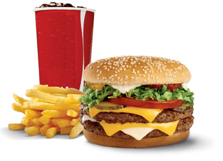 Manu hamburguesa + patatas fritas + bebida