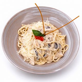 Pâtes au poulet aux champignons