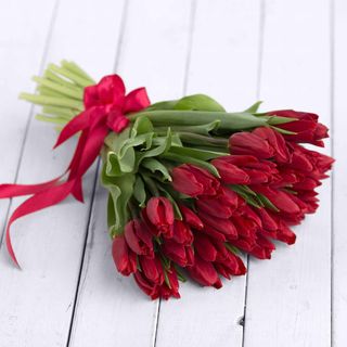 Buchet 35 lalele roșii 