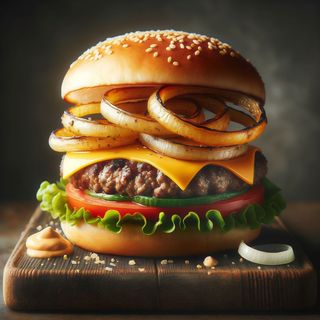 Hamburguesa De Ternera La De Aros Cebolla