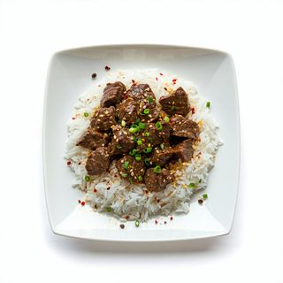 Plato De Arroz Y Carne