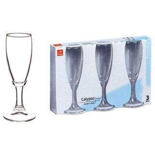 Set 3 pahare mici de sampanie, calypso, Bormiolli Rocco