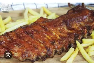 Costillas de cerdo con BBQ