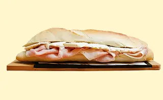 Panino prosciutto e mozzarella
