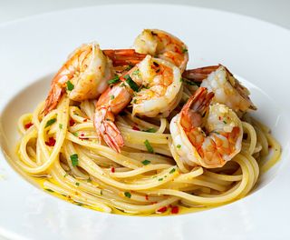 Pasta Aglio E Olio Gambas