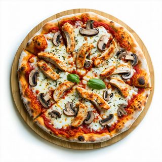 Pizza De Pollo Y Champiñones (30 Cm.)