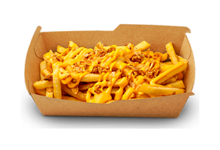 Картопля фрі з Чеддером та цибулею