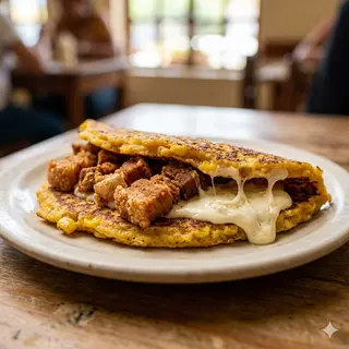 Cachapa De Chicharrón Y Queso