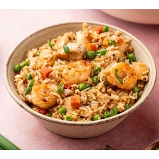 Asian fried rice & BBQ chicken