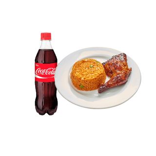 Jollof Rice With Chicken & Coca-cola Original Pet Combo
