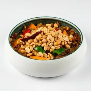 Gombao stakleni rezanci (mala porcija) + Spring rolls s mesom