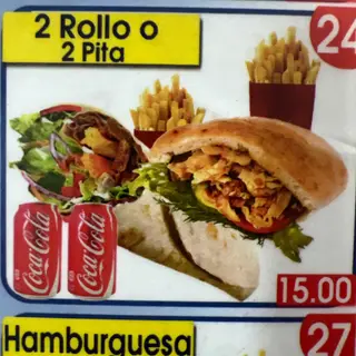 Menú 2 Pitas