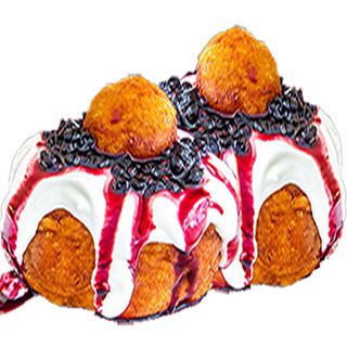 Papanași cu dulceață de afine   