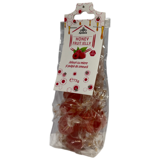 Jeleuri cu pulpa de zmeura si miere (75g)