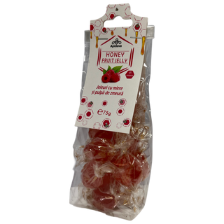 Jeleuri cu pulpa de zmeura si miere (75g)