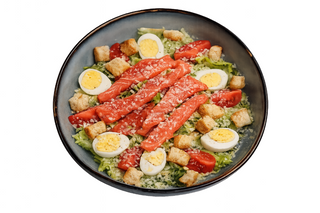 Салат цезар з лососем