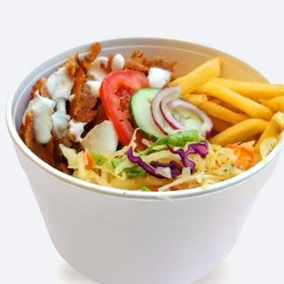 Kubełek mięso frytki