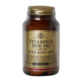 Vitamina C 1.000 Mg. Con Rose Hips Solgar (100 Tabletas)