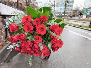 Buchet 25 trandafiri rosii