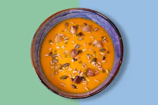 Vellutata, carote, patata dolce  e zenzero