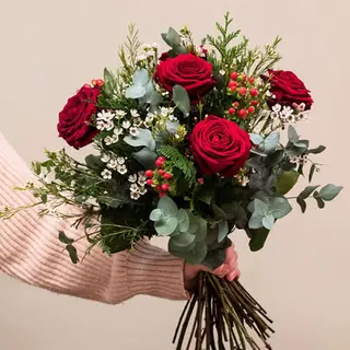 Ramo de 5 rosas rojas