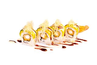 64.Uramaki de Gambas y Aguacate (4 Pzas.)