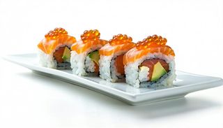 Uramaki cheese salmon roll