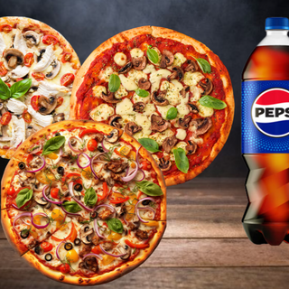 Combo 3 pizza+1 pepsi 2l