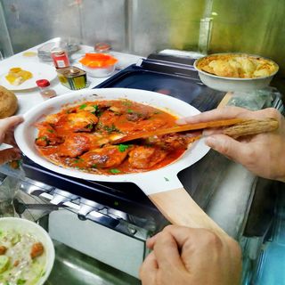 Chicken wet fry (boneless) with rice