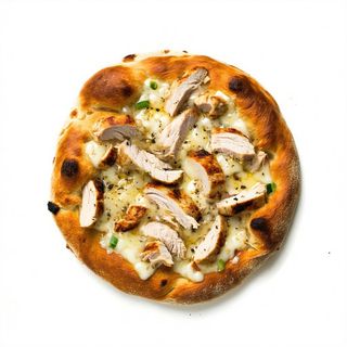Pizza con pollo tonda