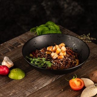 Гречана локшина з креветками