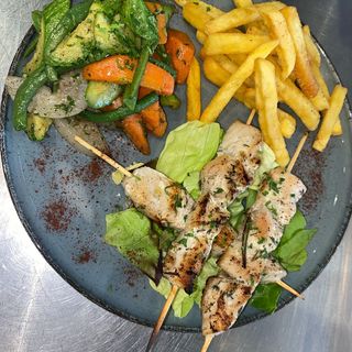 Brochettes de Poulet Mariné 