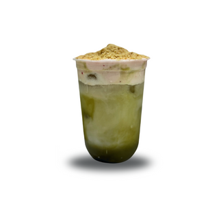 Matcha With Strawberry Shortcake Foam