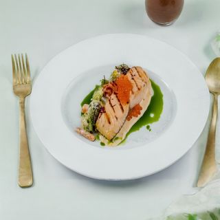 Филе семги с мини  овощами