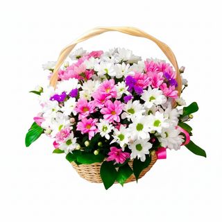 Кошик хризантем "Яскрава галявина"