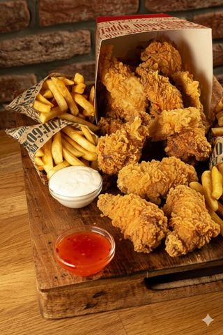 Kubełek 5 Hot Wings i 5 Strips dla 2 Osób